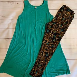 Women’s 1X tank swing dress LulaRoe TC leggings